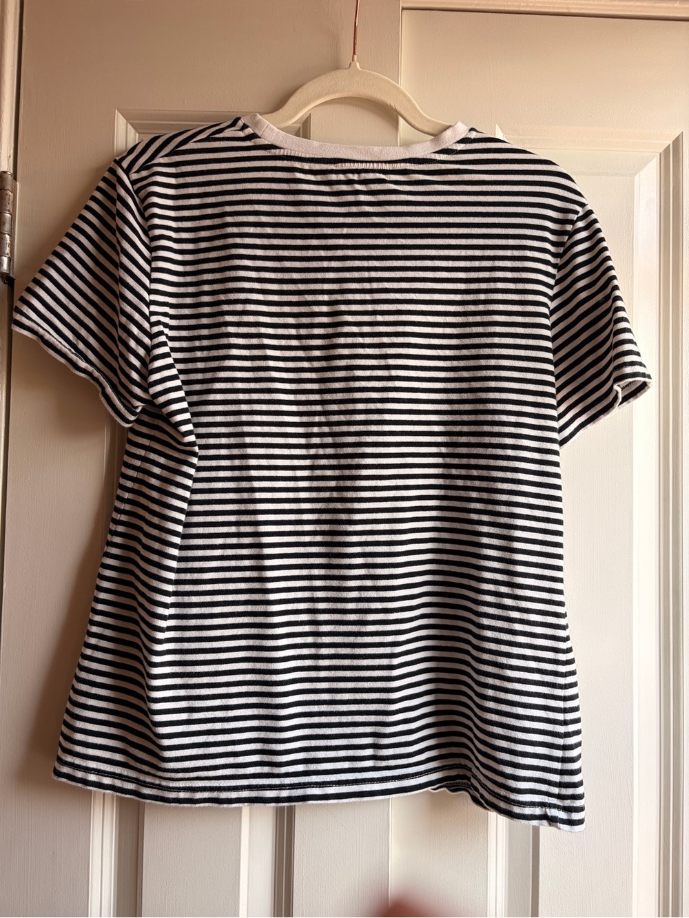 Acne Studios black and white striped logo 100% cotton short sleeve t shirt M - Picture 2 of 7
